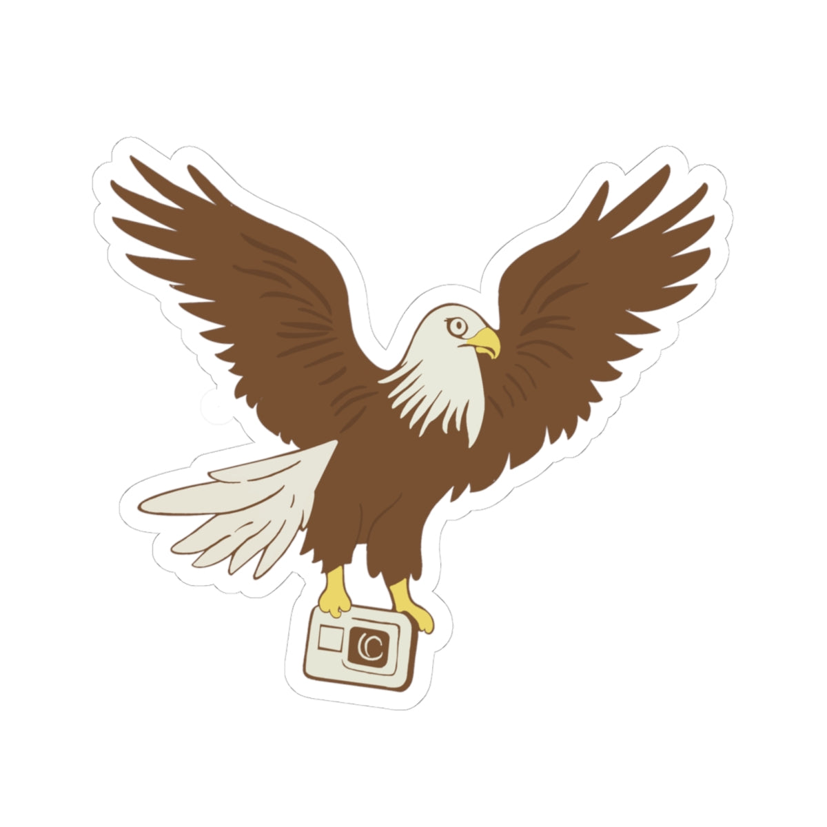 Eagle with Camera Kiss-Cut Stickers
