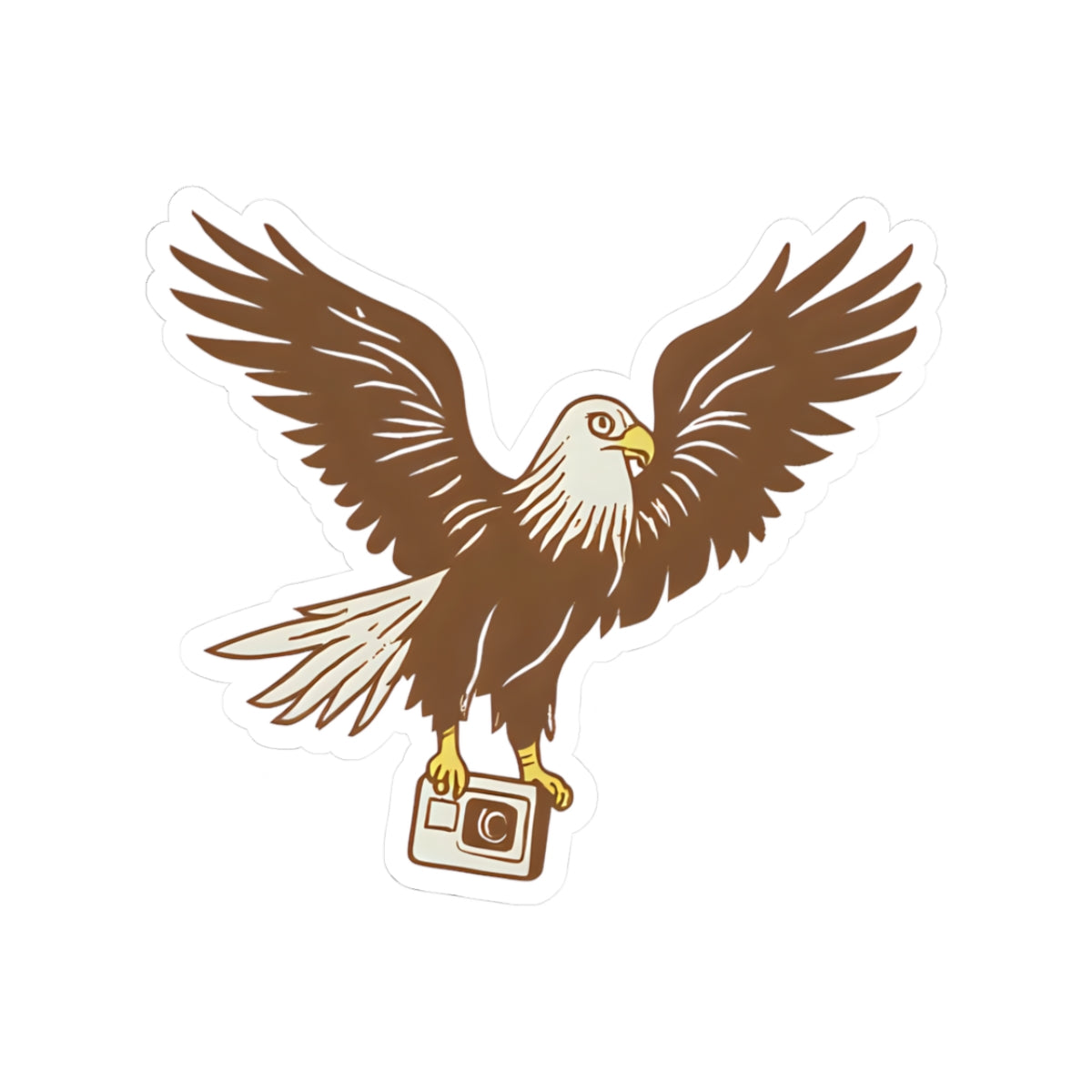 Eagle with Camera Kiss-Cut Stickers