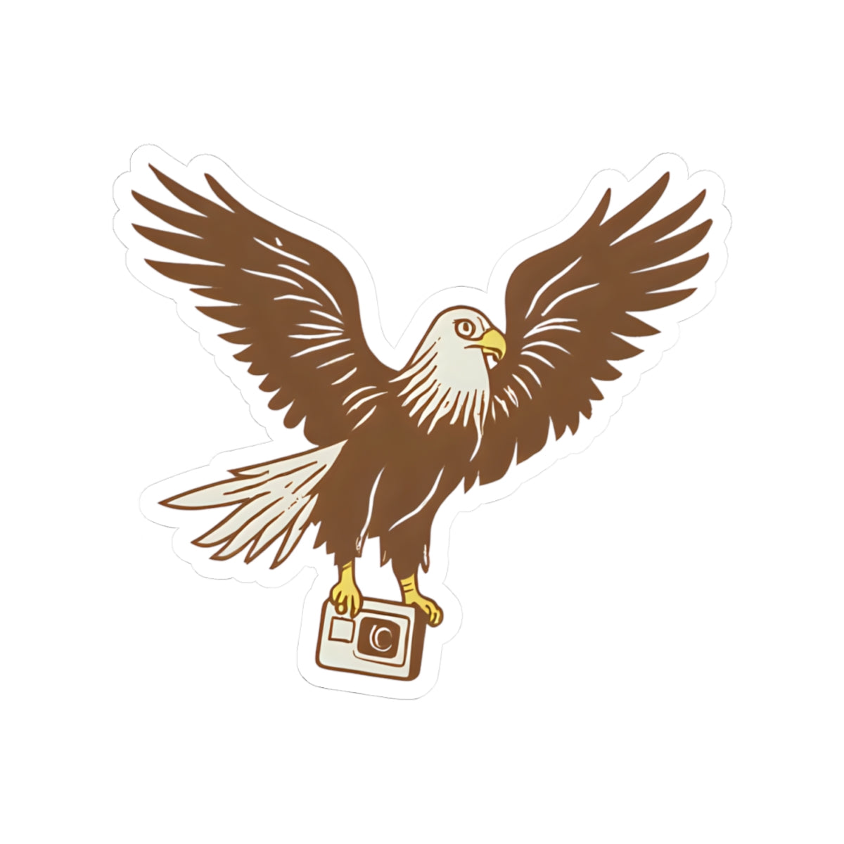 Eagle with Camera Kiss-Cut Stickers