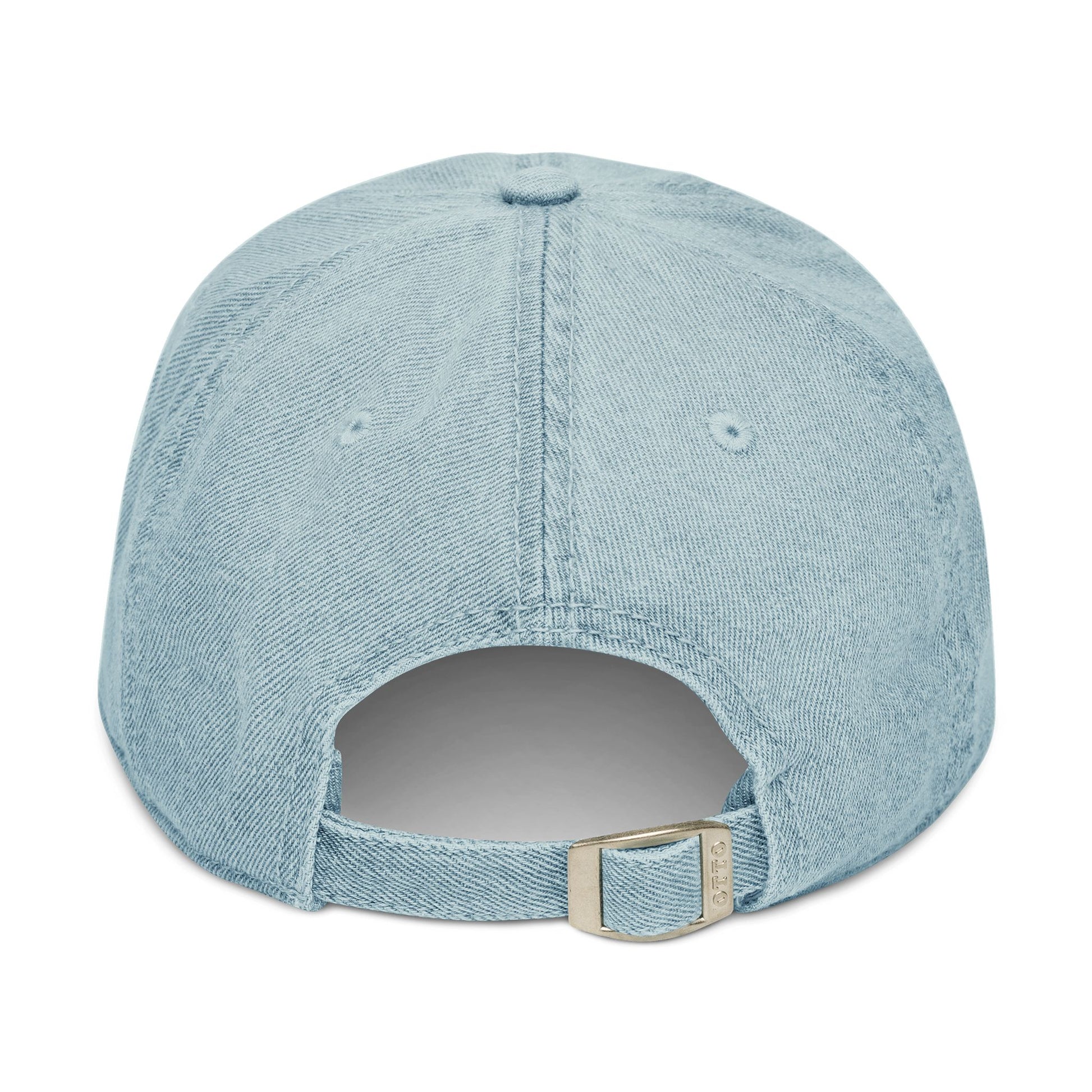Denim Hat with Eagle Embroidery