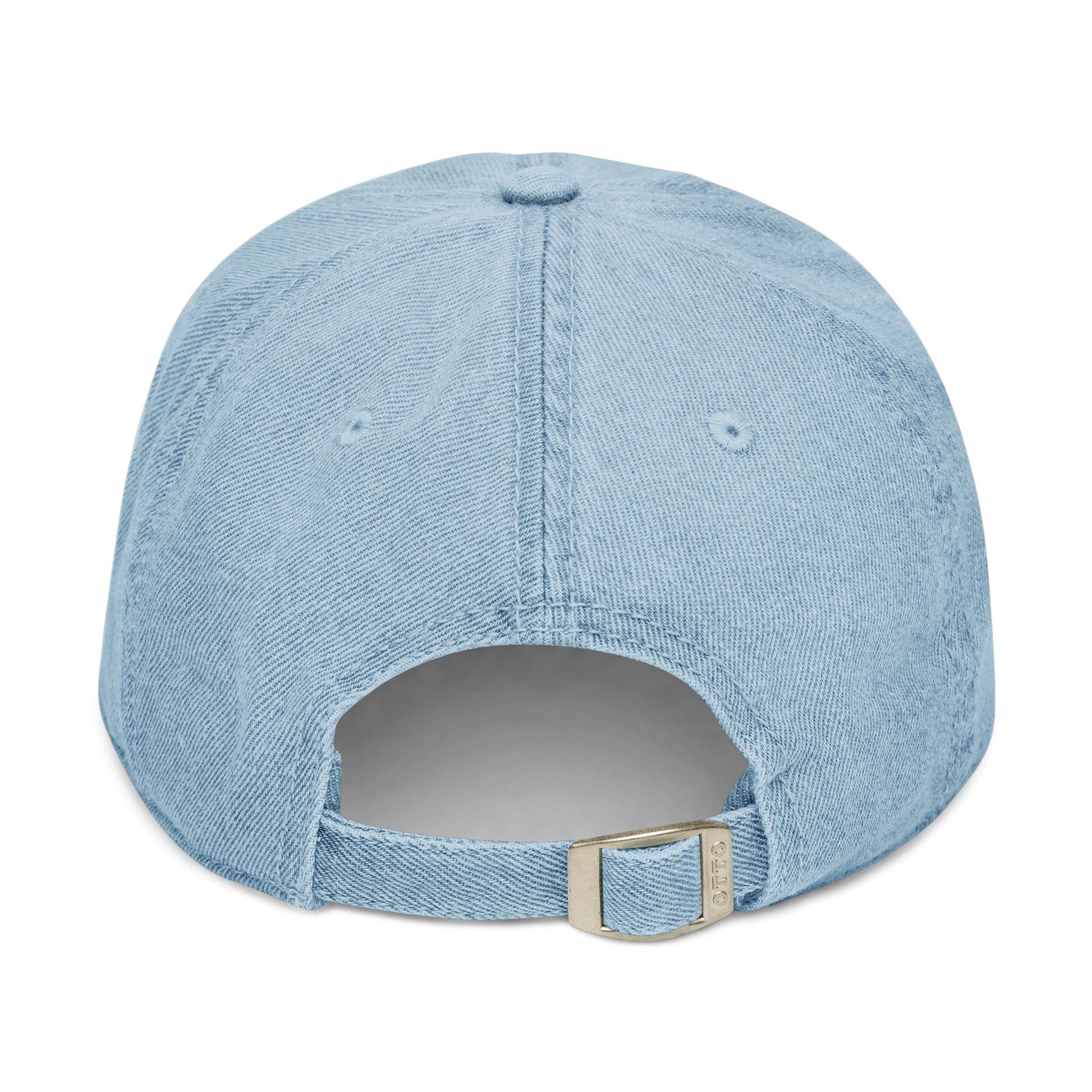 Denim Hat with Eagle Embroidery