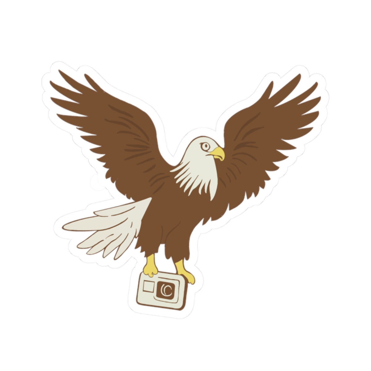 Eagle with Camera Kiss-Cut Stickers