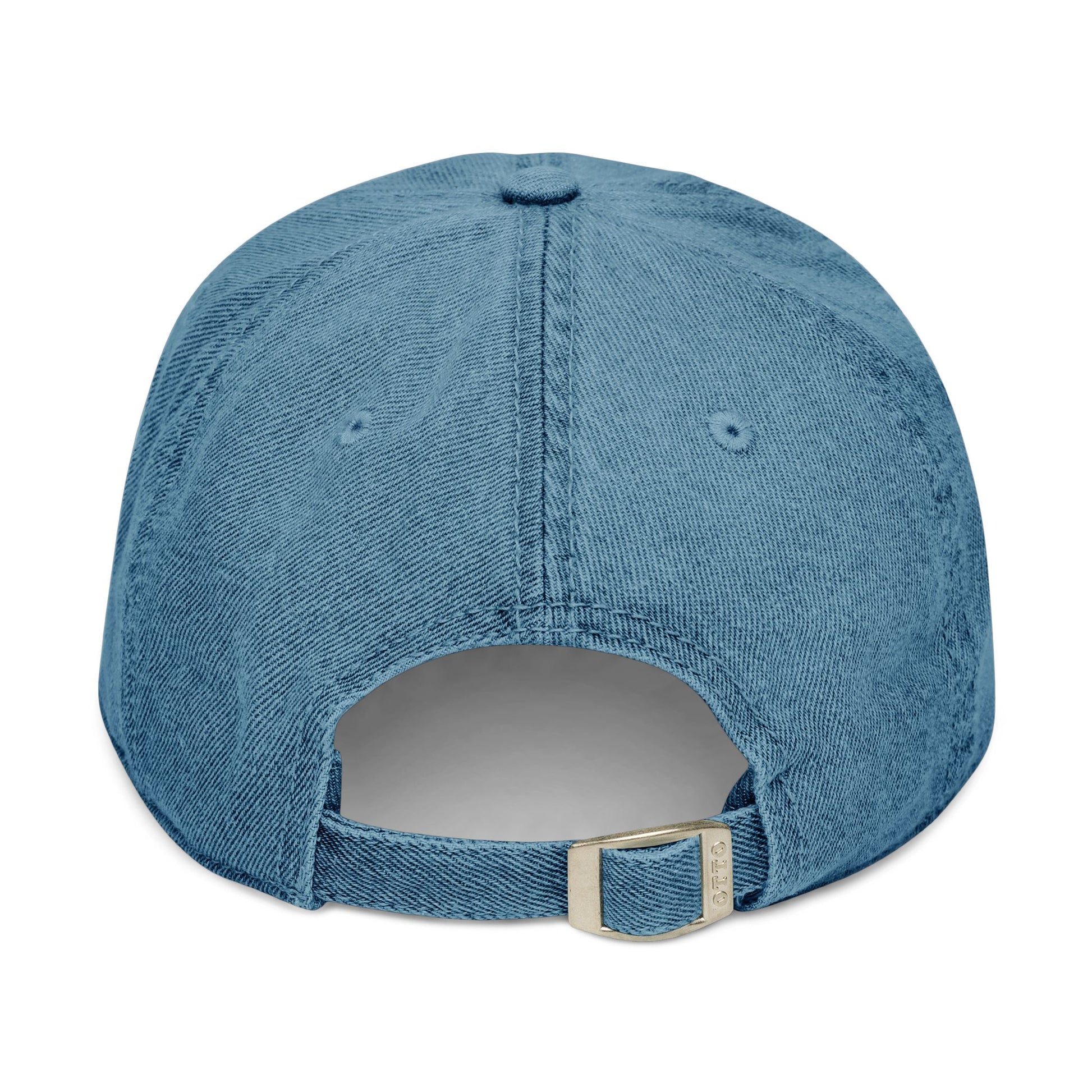 Denim Hat with Eagle Embroidery