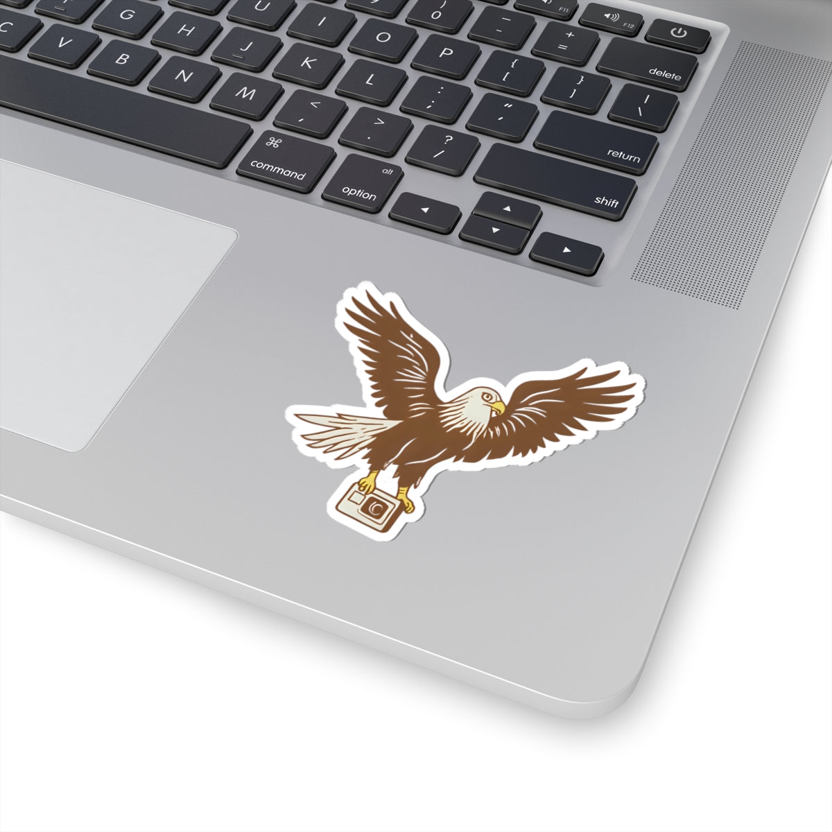 Eagle with Camera Kiss-Cut Stickers